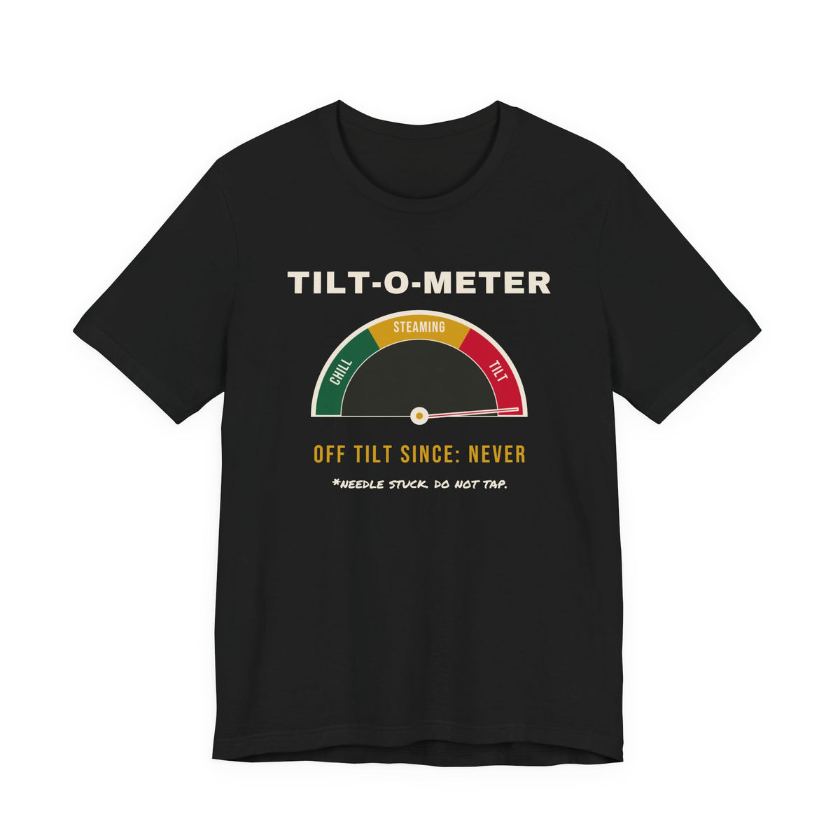 Tilt-O-Meter Funny Poker Shirt – Poker Mood Gauge Tee